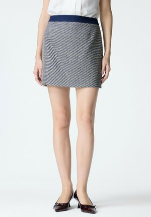 adL, A-line skirt - striped navy blue