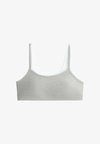 MEDIUM-SUPPORT RIB OVERLAY SPORTS BRA - Medium support sports bra - grey melange