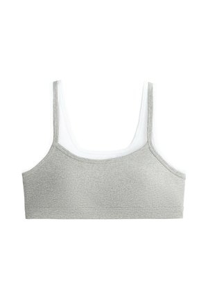 OYSHO, MEDIUM-SUPPORT RIB OVERLAY SPORTS BRA - Sports-BH'er med medium støtte - grey melange