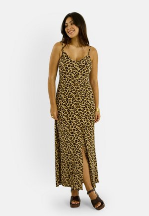 Grain de Malice, ROBE LONGUE IMPRIMÉE À BRETELLES - Robe longue - beige