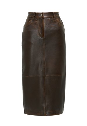 FANNY - Falda de tubo - brown