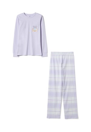 CHECK REGULAR FIT SET - Pyjama - white/purple