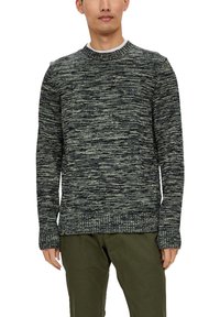 s.Oliver AUS EFFEKTGARN - Strickpullover - dunkles salbeigrün