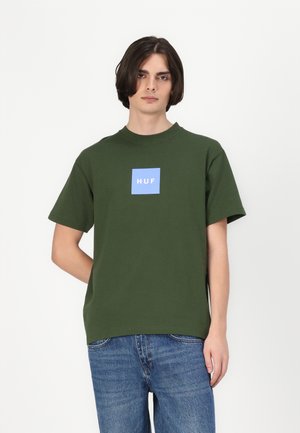 BOX TEE UNISEX - Nyomott mintás póló - hunter green