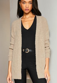 Lipsy MIXED CABLE REGULAR FIT - Kardiganas - oatmeal