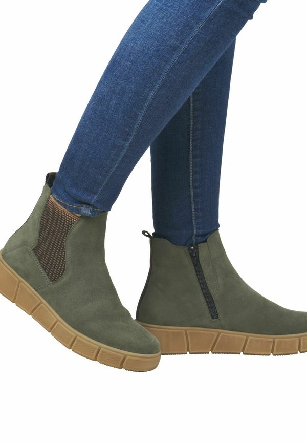 Plateaustiefelette - moor schwarz braun