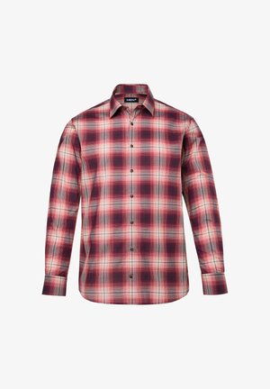 Men Plus, KARO LANGARM KENTKRAGEN COMFORT FIT - Camicia - rouge