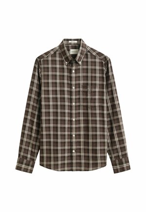 GANT, REG TWILL CHECK SHIRT - Chemise - faded taupe