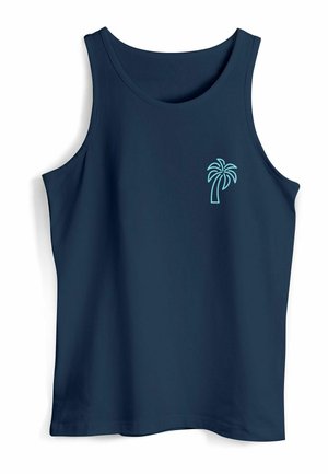 Neverless, TANK PALME LOGO PRINT SOMMER BADGE EMBLEM MINIMAL LINE ART FASHION STREETSTYLE MUSKEL - Top - navy blau