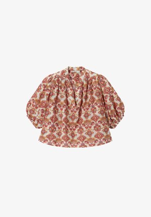Sissy-Boy, SISSY-BOY BLUSE MIT BLUMENMUSTER - WEISS - Blouse - weiß
