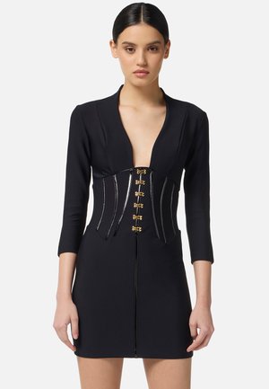CON DETTAGLI CORSETTO - Vestido de tubo - nero