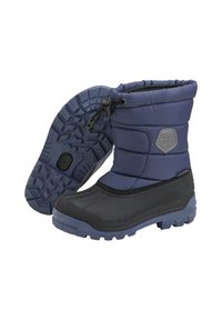 Marina isolerade snöboots med vadderat skaft, gummisula och strukturerat grepp. Funktioner inkluderar dragsko-stängning och prägling av logotyp på sidan.