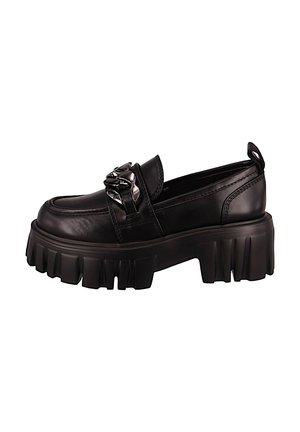 LION LOAFER CHAIN - Slip-ons - black