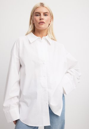NA-KD WIDE SLEEVE OVERSIZED - Chemisier - white