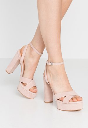 LEATHER - Sandalias de tacón - light pink