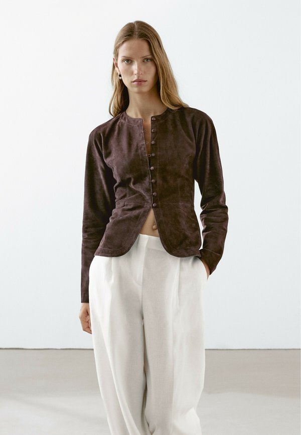 DARTED  - Trousers - mottled beige3
