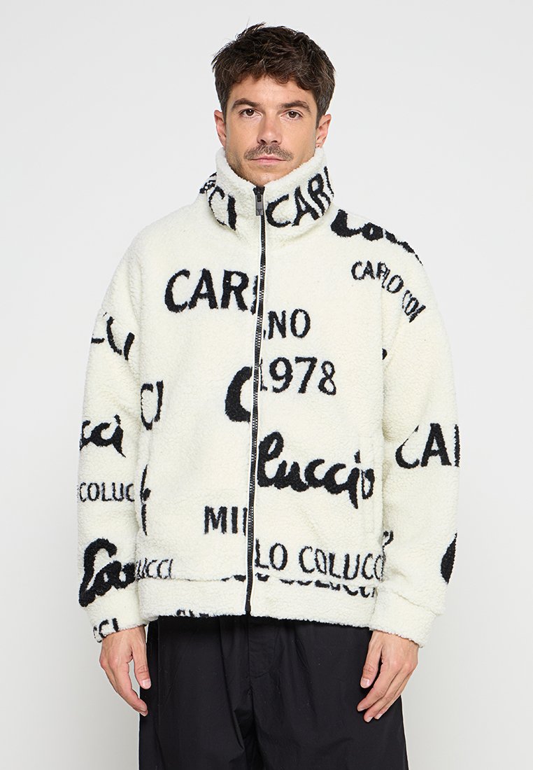 carlo colucci Fleecejas blauwgrijs
