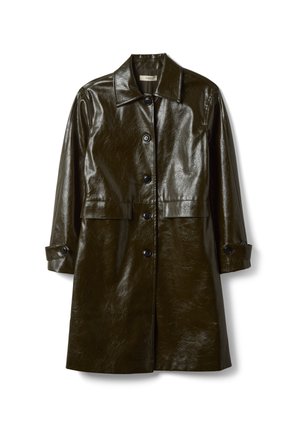 Stefanel, REGULAR-FIT TRENCH COAT WITH POCKETS. - Trenchcoat - dark green