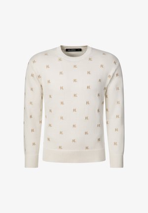 KARL LAGERFELD, KNIT CREWNECK - Trui - offwhite