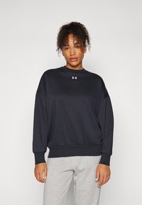 Under Armour - RIVAL CREW - Sweatshirt - black/white Image miniature 1