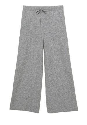 Breddegrå sweatpants lavet af blødt stof, med en elastisk talje og snøring, samt sidelommer. Simpelt, ensfarvet design.
