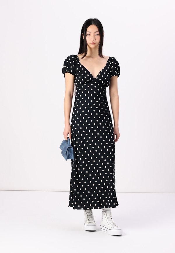 Puff Sleeve Midi Dress - Occasion wear - 9083