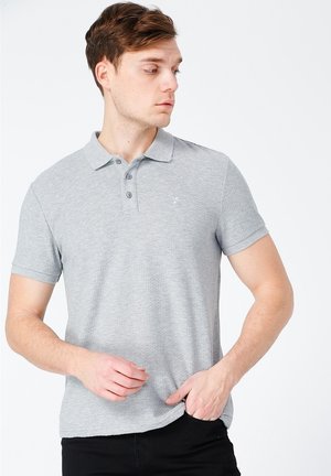 Polo shirt - grey melange