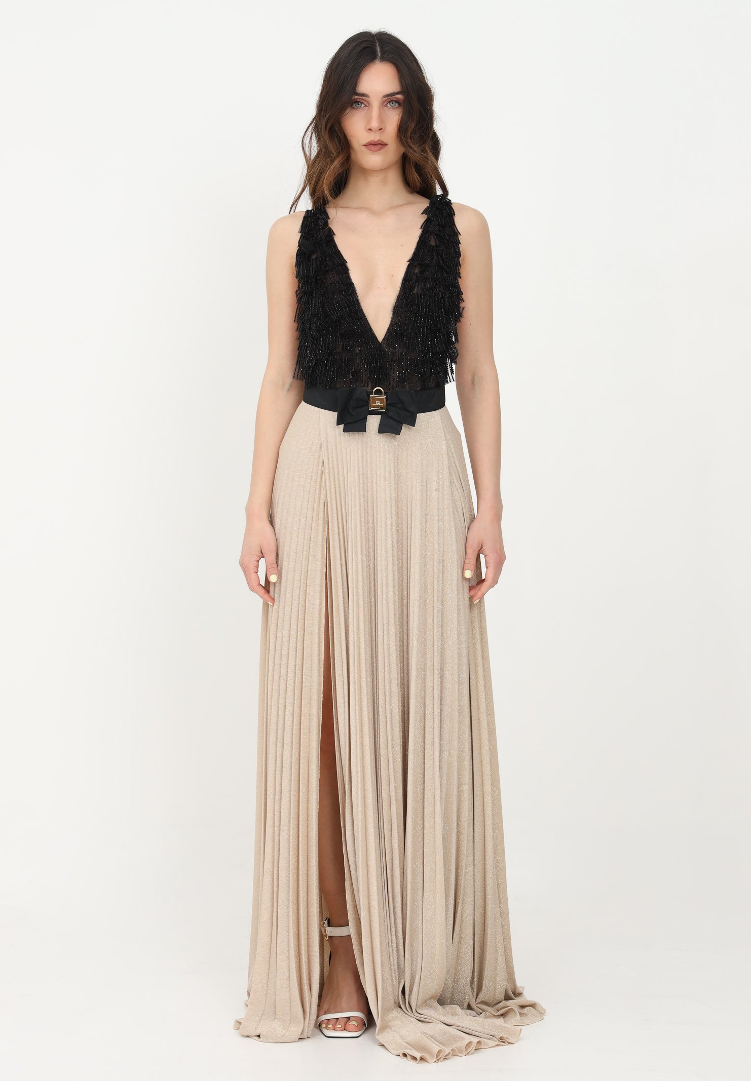 Elisabetta Franchi Abito da sera - nero oro/nero - Zalando.it