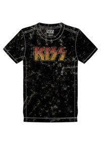 Paradiso Clothing KISS CLASSIC BAND LOGO SNOW WASH - Print T-shirt - black