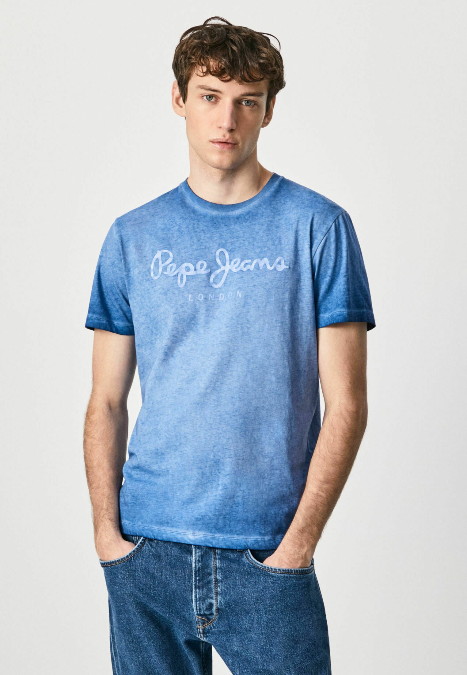 Print T-shirt - nachtblau 
