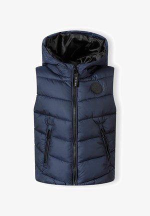 PADDED GILET WITH CHEST BADGE - Liemenė - navy