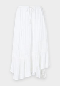 Asymmetrical Hem Maxi Skirt - A-linjainen hame - bright white