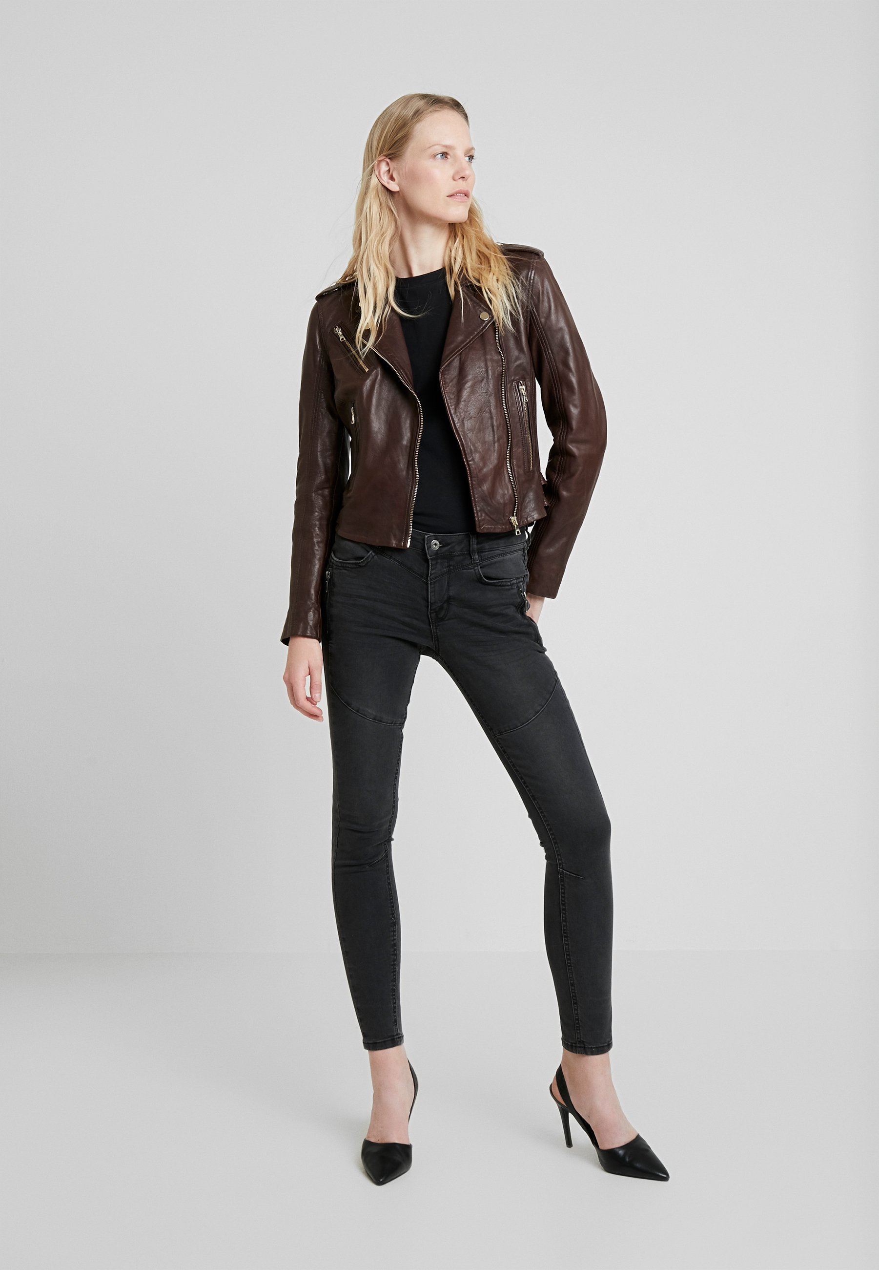 Ibana IVY Skinnjakke brown Zalando.no Ibana IVY Skinnjakke brown Zalando.no