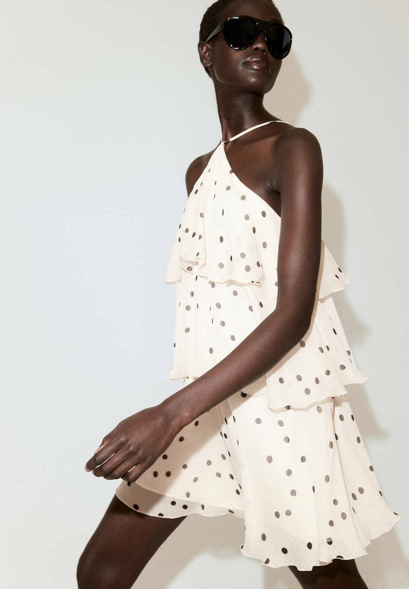 mango flared sleeve polka dot dress Dress Mango Robe Pois Flared Sleeve Polka-dot Dress MANGO Montenegro