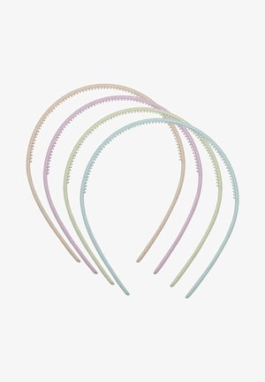 Chiara Ambra, CHIARA AMBRA HAARREIF-SET, 2-TLG., MIT STROH - Hair styling accessory - natur pink/blau/grün