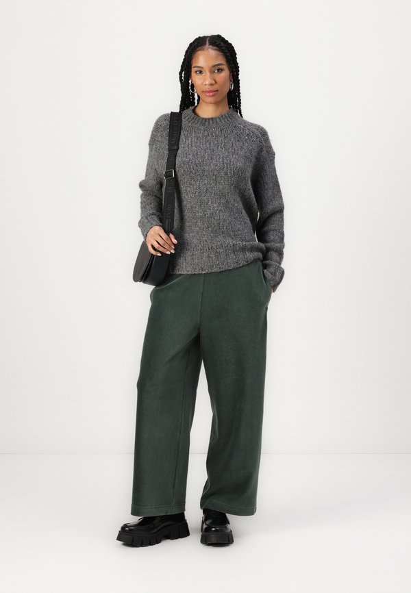 CREW NECK LONG SLEEVE CHUNKY - Jumper - dark shadow melange2