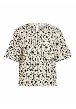 VILA, SHORT SLEEVED TOP VISKYLER ROUND NECK - Camicetta - birch