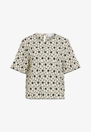 VILA, SHORT SLEEVED TOP VISKYLER ROUND NECK - Camicetta - birch