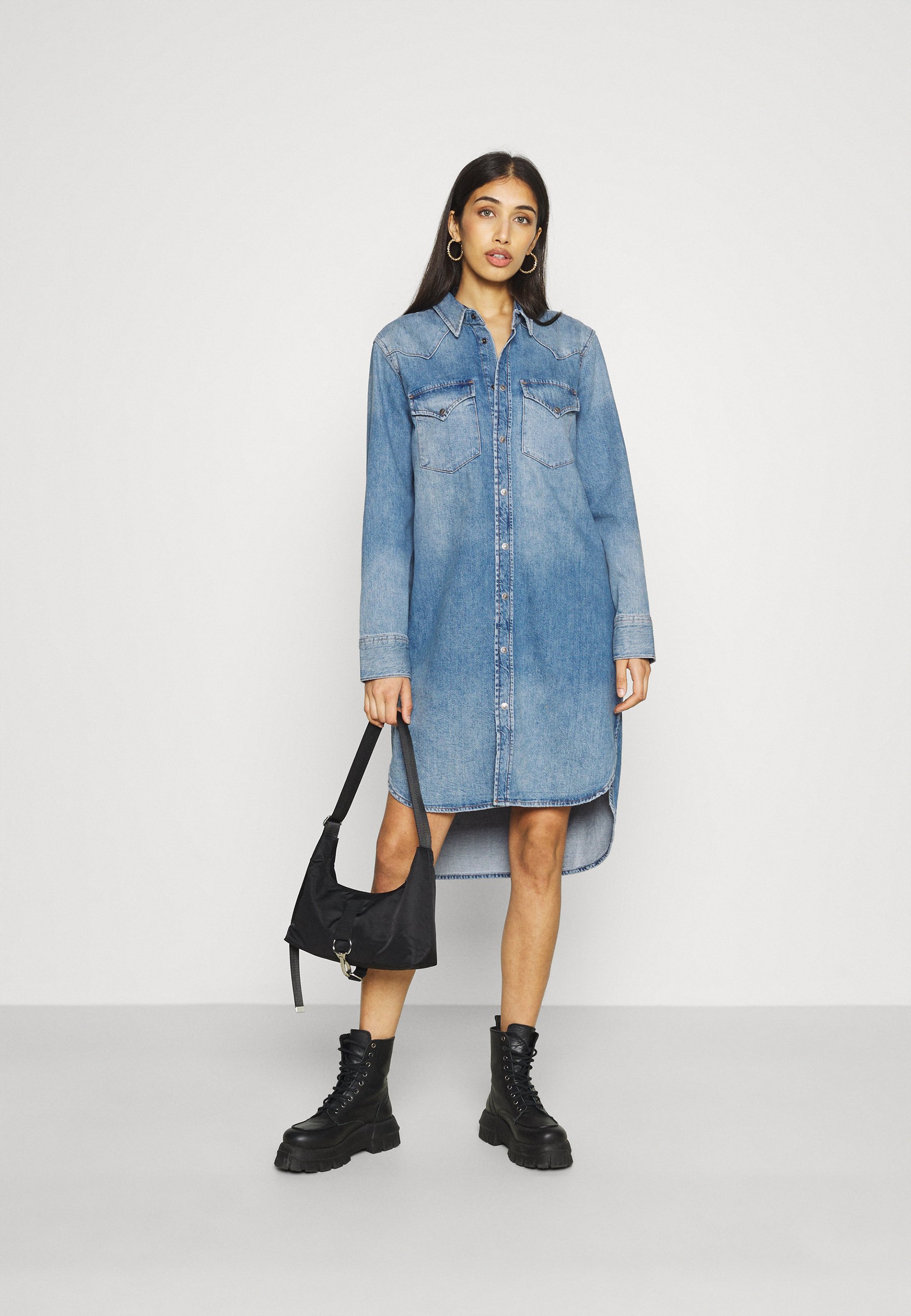 Diesel BLANCHE - Vestito di jeans - denim blue/carta da zucchero -  Zalando.it