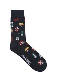 Jack & Jones JACXMAS WRAPPING SOCKS 5 PACK - Sokken - navy blazer pack:aventurine - black - navy blazer - rio red