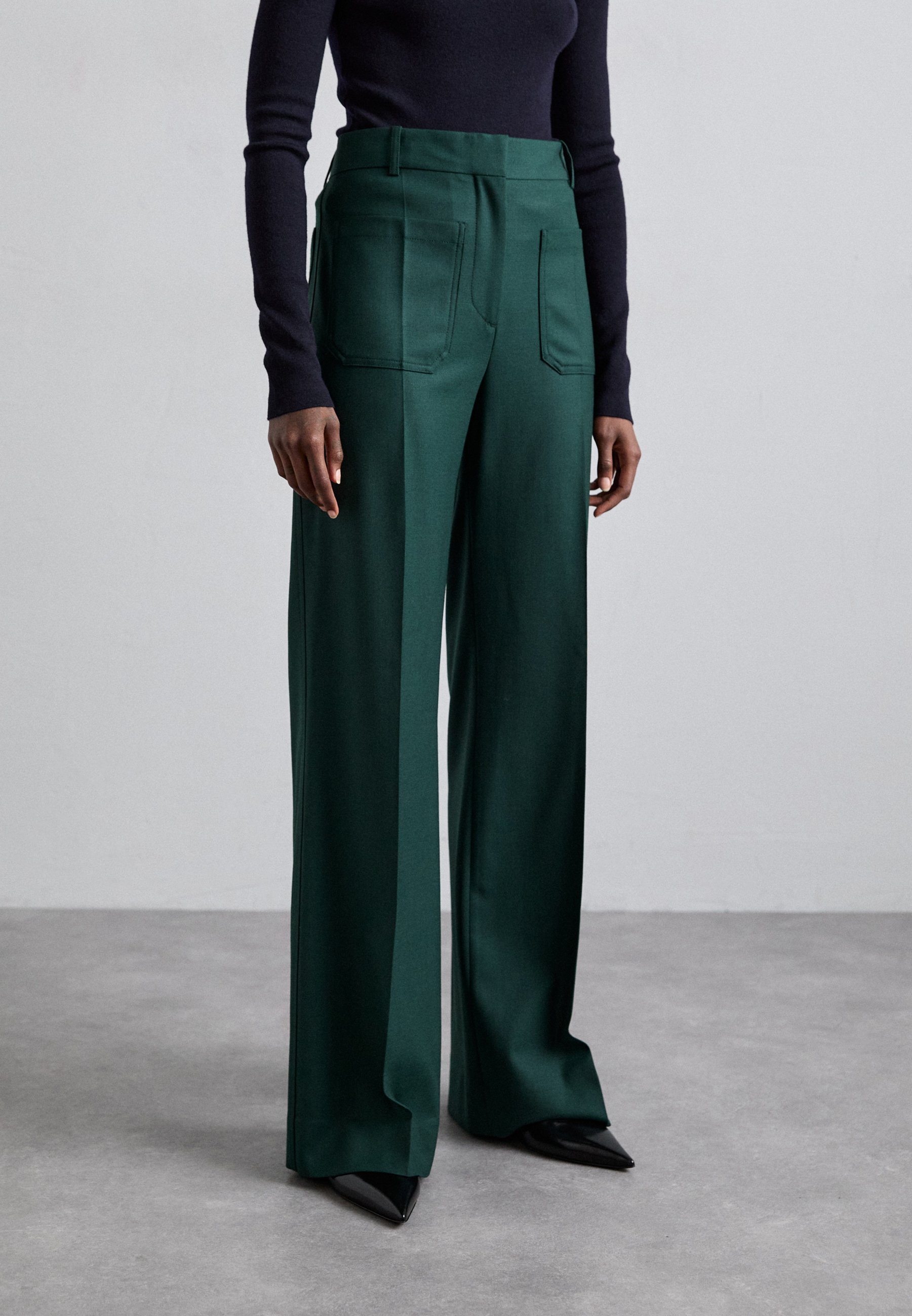 Victoria Beckham ALINA TROUSER - Trousers - seaweed/green