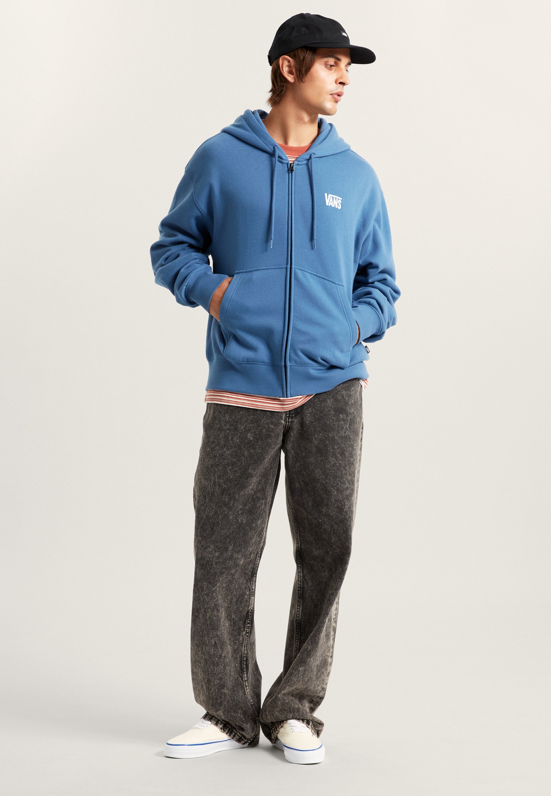 Vans STRETCH LOGO FULL ZIP - Zip-up sweatshirt - navy/blue