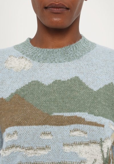 Holzweiler TINE LANDSCAPE CREW NECK - Strickpullover - blue