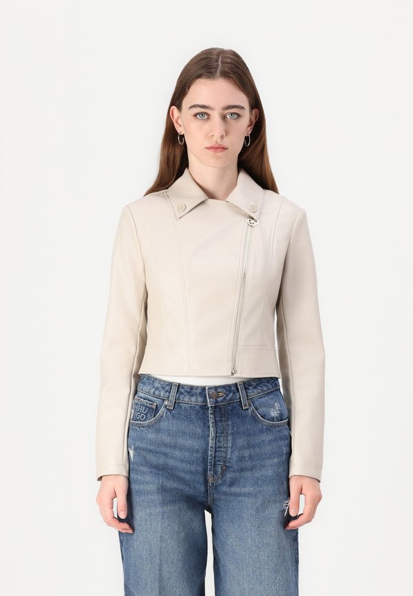 CLEMENCE  - Faux leather jacket - pearl oyster