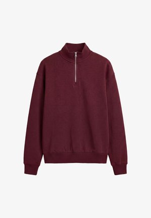 PULL&BEAR, QUARTER-ZIP - SWEATSHIRT - Sweatshirt - bordeaux