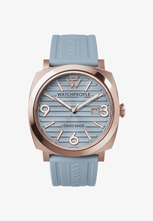 Reloj - blue rose gold coloured