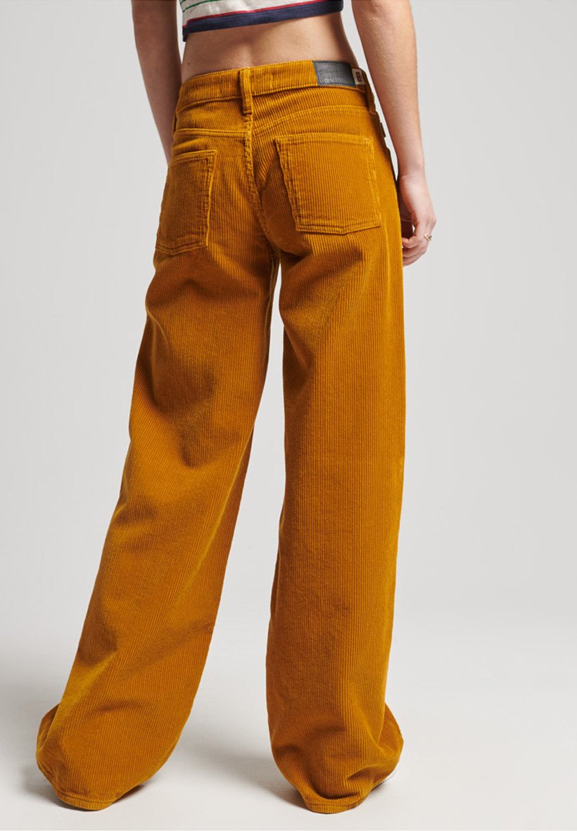 Superdry VINTAGE BAGGY CORD - Trousers - turmeric tan/yellow - Zalando.co.uk