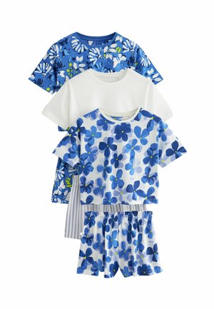 Next 3 PACK REGULAR FIT SET - Nattplagg set - blue floral  stripe