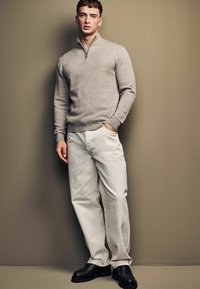Next ZIP NECK - Džemper - neutral