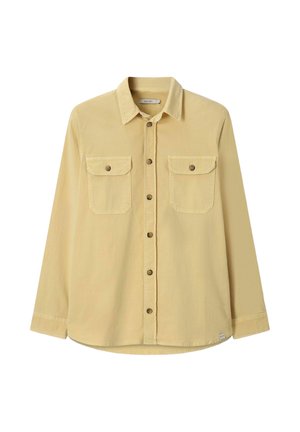 MIT AUFGENÄHTEN TASCHEN - Shirt - gelb